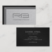 Gelaagde borstel Metalen Hoek Constructie Visitekaartje (Voorkant / Achterkant)