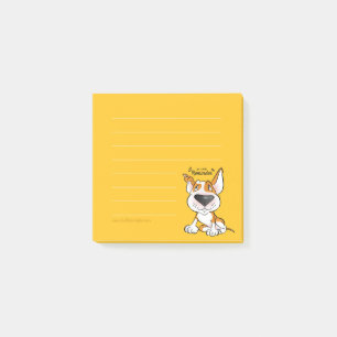 Gelaagde bull Terrier cartoon sticky notes
