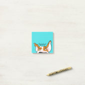 Gelaagde bull Terrier cartoon sticky notes (Op bureau)