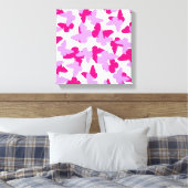 Gelaagde Butterflies Canvas Afdruk (Insitu (Slaapkamer))