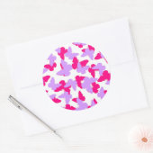 Gelaagde Butterflies Ronde Sticker (Envelop)