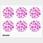 Gelaagde Butterflies Ronde Sticker (Vel)