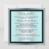 Gelaagde Cake Birthday Party nodigt uit Kaart (Achterkant)