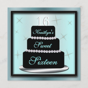 Gelaagde Cake Birthday Party nodigt uit Kaart