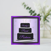 Gelaagde Cake Birthday Party nodigt uit Kaart (Staand voorkant)