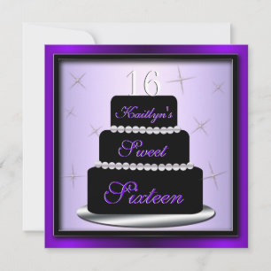 Gelaagde Cake Birthday Party nodigt uit Kaart