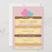 Gelaagde Cake Slice Birthday Party Kaart (Voorkant)