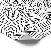 Gelaagde Chevron Golf Mandala met Diamant Accenten Poster (Hoek)