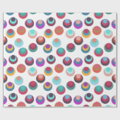 Gelaagde cirkels uit het midden van de eeuw cadeaupapier (Vlak)