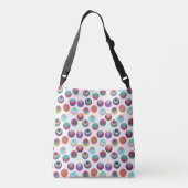Gelaagde cirkels uit het midden van de eeuw crossbody tas (Achterkant)