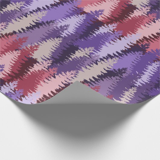 Gelaagde Dennenbos Patroon Cadeaupapier (Hoek)