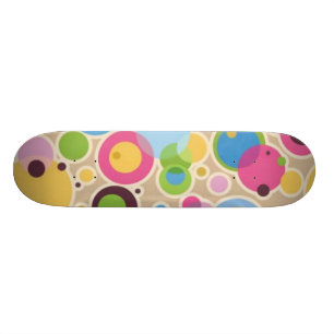Gelaagde Effect van het Patroon met Circles Skateb Persoonlijk Skateboard