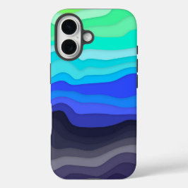 Gelaagde golven iPhone-hoesje | Donkere melkweg iPhone 16 Hoesje