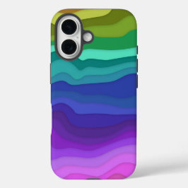Gelaagde golven iPhone hoesje | Kleurrijk