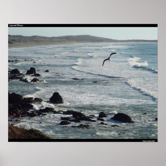 Gelaagde golven poster