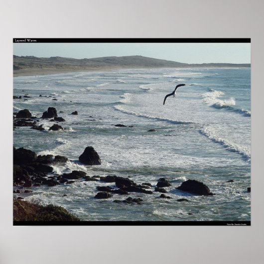 Gelaagde golven poster (Voorkant)