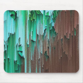 Gelaagde groene en bruine verf muismat