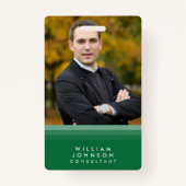 Gelaagde groene en Paarse foto Badge (Voorkant)