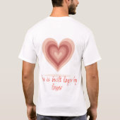 Gelaagde Hart Abstracte Kunst T-shirt (Achterkant)