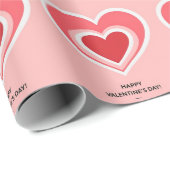 Gelaagde Hart Liefje Viering Wrapping Pape Cadeaupapier (Rol Hoek)