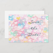 Gelaagde Harten Waterverf Trouwen Save the Date (Voorkant / Achterkant)