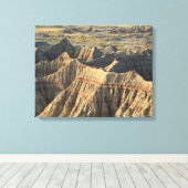 Gelaagde Hoodoos van de Badlands Canvas Afdruk (Insitu (Houten vloer))
