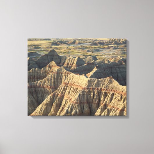 Gelaagde Hoodoos van de Badlands Canvas Afdruk (Voorkant)