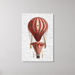 Gelaagde hot-luchtballon — Rood afdrukken