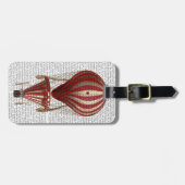 Gelaagde hot-luchtballon — Rood afdrukken Bagagelabel (Voorkant horizontaal)