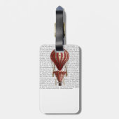 Gelaagde hot-luchtballon — Rood afdrukken Bagagelabel (Achterkant verticaal)