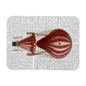 Gelaagde hot-luchtballon — Rood afdrukken Magneet (Horizontaal)