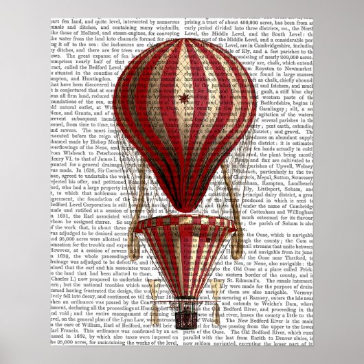 Gelaagde hot-luchtballon — Rood afdrukken Poster (Voorkant)