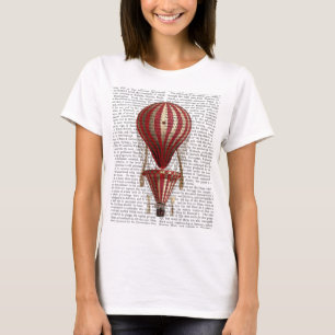 Gelaagde hot-luchtballon — Rood afdrukken T-shirt