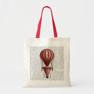 Gelaagde hot-luchtballon — Rood afdrukken Tote Bag