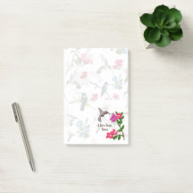 Gelaagde Hummingbird Roze Garden Lrg Post-it Notit