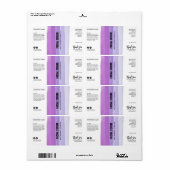 Gelaagde inkt Paars Dropper Fles Serum Labels (Full Sheet)