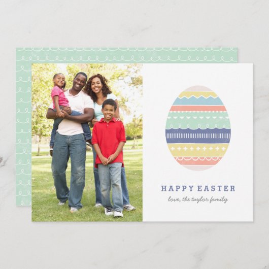 Gelaagde Kaart voor oosters - Indigo (Voorkant / Achterkant)