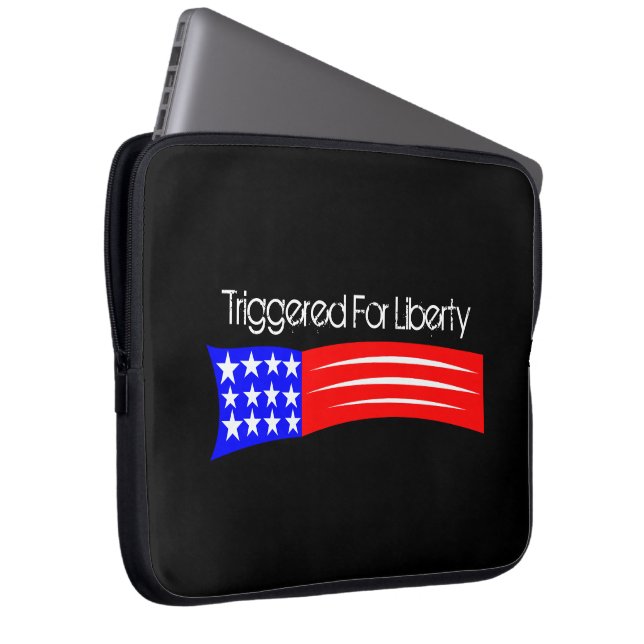 Gelaagde laptophoes laptop sleeve (Voorkant Rechts)