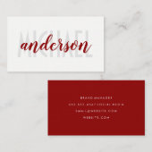 Gelaagde lettertypen | eenvoudig visitekaartje (Voorkant / Achterkant)