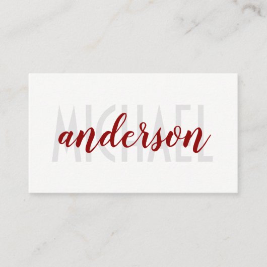 Gelaagde lettertypen | eenvoudig visitekaartje (Voorkant)