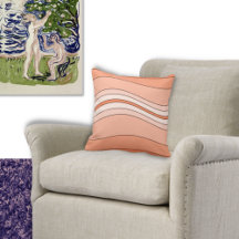 Gelaagde Lijnen in Shades van Oranje Sierkussen