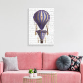 Gelaagde luchtballon blauw canvas afdruk (Insitu (Woonkamer))