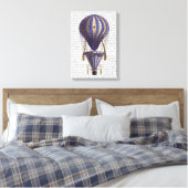 Gelaagde luchtballon blauw canvas afdruk (Insitu (Slaapkamer))