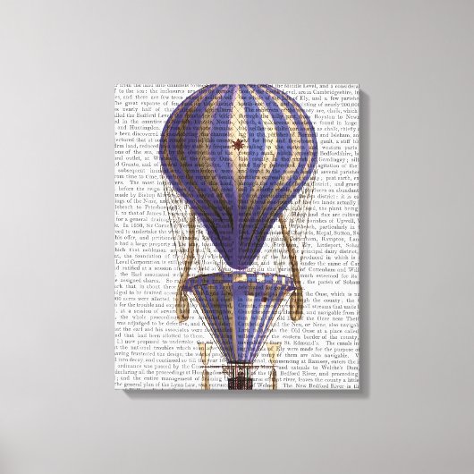 Gelaagde luchtballon blauw canvas afdruk (Voorkant)