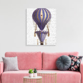 Gelaagde luchtballon blauw canvas afdruk (Insitu (Woonkamer))