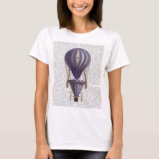 Gelaagde luchtballon blauw t-shirt (Voorkant)