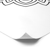Gelaagde Mandala Kleurplaat met Herhalende Bogen Poster (Hoek)