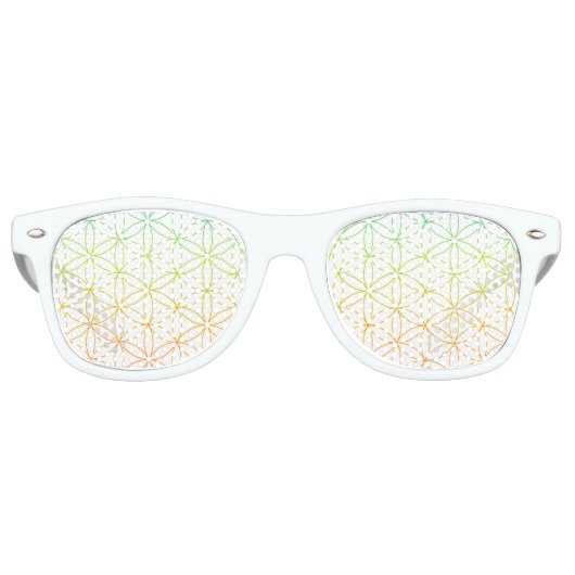 Gelaagde meetkundige ventilator retro zonnebril (Voorkant)