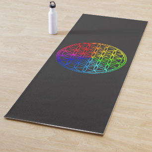 Gelaagde meetkundige ventilator yogamat
