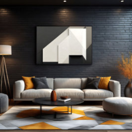 Gelaagde Minimalistische Abstracte Kunst Canvas Afdruk
